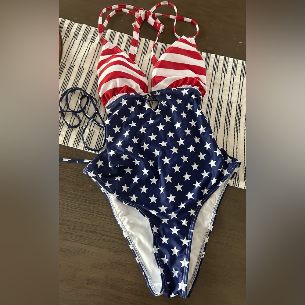 American flag swim suit size M